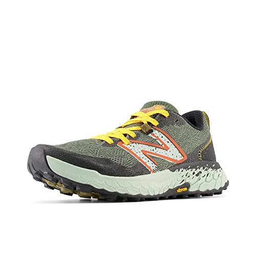 New Balance Men's Fresh Foam X Hierro V7 Running Shoe, Deep Olive Green/Black, 8