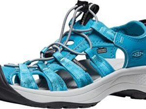 KEEN Women's Astoria West Closed Toe Sandals, Sea Moss/Tie Dye, 11