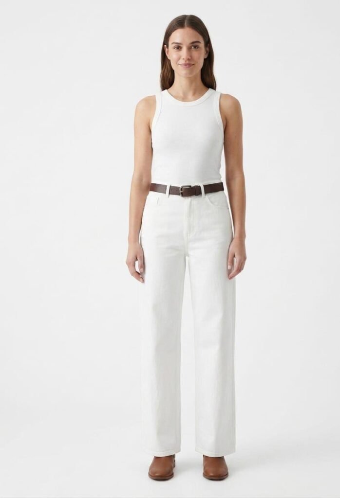 Figgzo High-Rise Wide Leg Denim Jeans