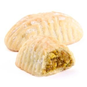 Zalatimo Sweets Since 1860, 100% All Natural Assorted Mamoul Shortbread Cookies, Square Metal Gift Tin, Slightly Sweet Cookies, Pistachio, Walnuts, Dates, No Preservatives, No Additives, 1.7Lbs